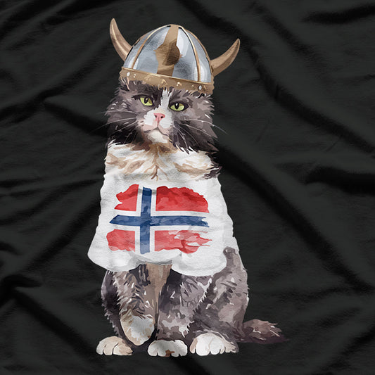 Majestic Norwegian Forest Cat Portrait T-Shirt