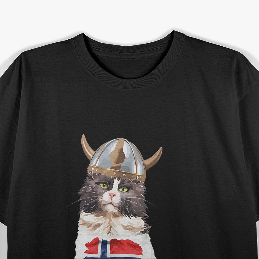 Majestic Norwegian Forest Cat Portrait T-Shirt