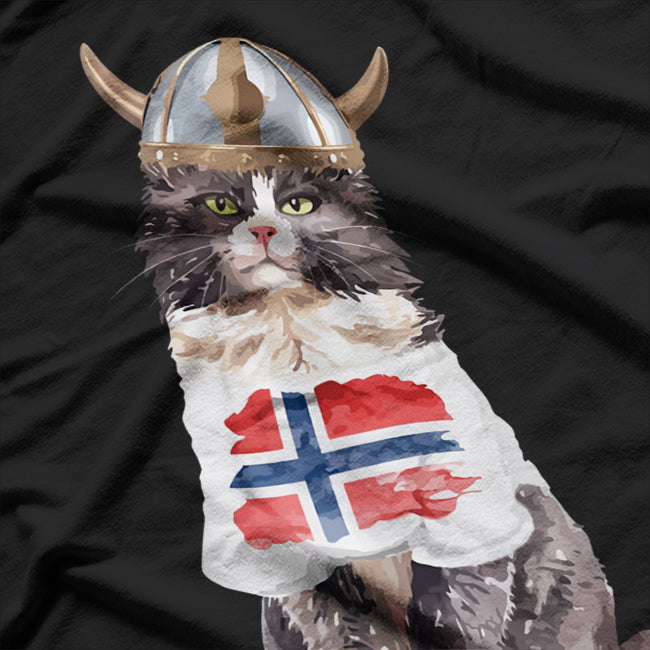 Majestic Norwegian Forest Cat Portrait T-Shirt