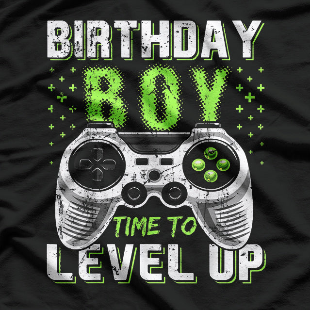 Birthday Gaming Boy - Time to Level Up T-Shirt