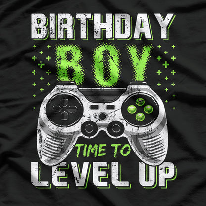 Birthday Gaming Boy - Time to Level Up T-Shirt