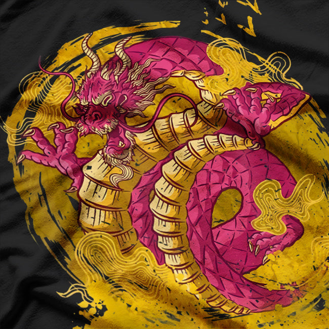 Japanese Retro Dragon - Timeless Mythical Power T-Shirt