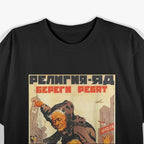 Soviet Union USSR – Vintage Atheism Propaganda Poster T-Shirt