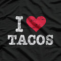 Trendy Vintage I Love Tacos Funny Mexican Food Lover Fiesta T-Shirt