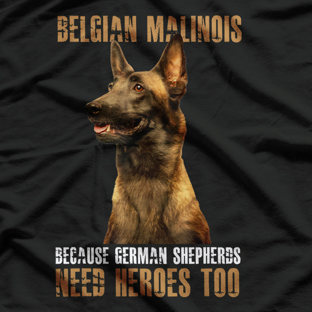 Belgian Malinois - Proudly Representing the American Flag T-Shirt