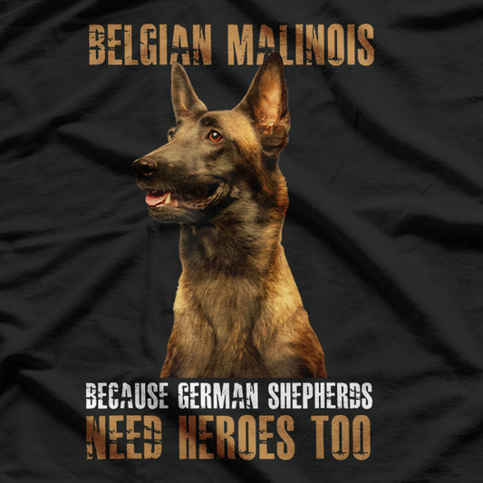 Belgian Malinois - Proudly Representing the American Flag T-Shirt