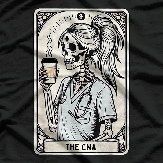 Certified Nurse Assistant Skeleton Tarot CNA Halloween T-Shirt