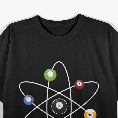 Atomic Cue Ball – Science Meets Billiards Humor Love T-Shirt