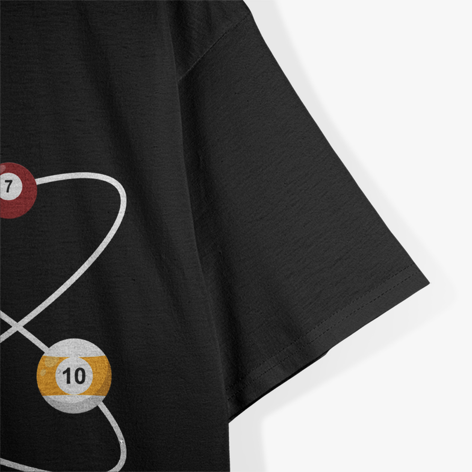 Atomic Cue Ball – Science Meets Billiards Humor Love T-Shirt