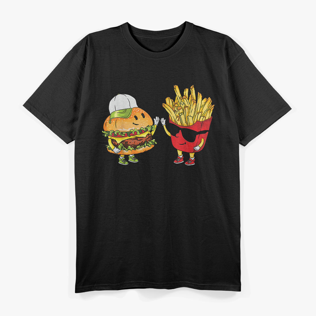 Burger, Fries & High Fives – Funny Fast Food T-Shirt