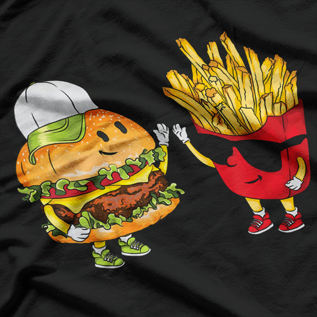 Burger, Fries & High Fives – Funny Fast Food T-Shirt