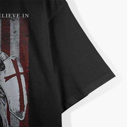 Knight Templar American Flag Crusader T-Shirt