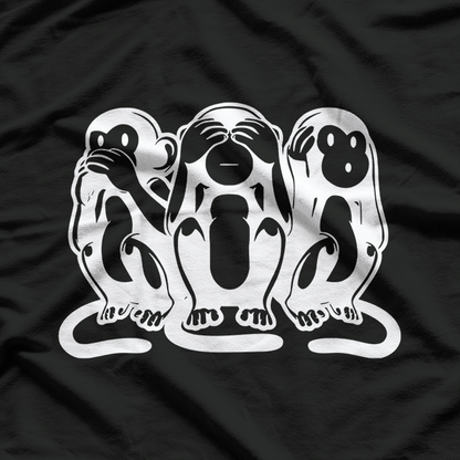 Playful Emoji Monkeys Humor Graphic T-Shirt