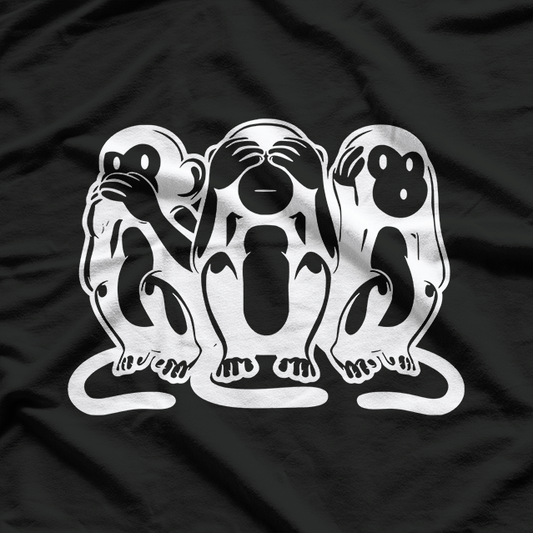 Playful Emoji Monkeys Humor Graphic T-Shirt