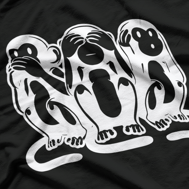 Playful Emoji Monkeys Humor Graphic T-Shirt