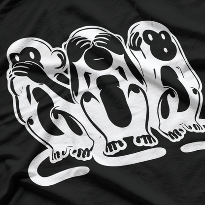 Playful Emoji Monkeys Humor Graphic T-Shirt