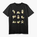 Funny Pug Yoga Positions Cute Dog Meditation Lover T-Shirt