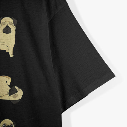 Funny Pug Yoga Positions Cute Dog Meditation Lover T-Shirt