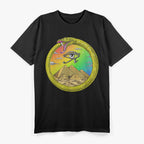 Ouroboros Snake & Egyptian Symbols - Eye of Horus & Pyramids T-Shirt