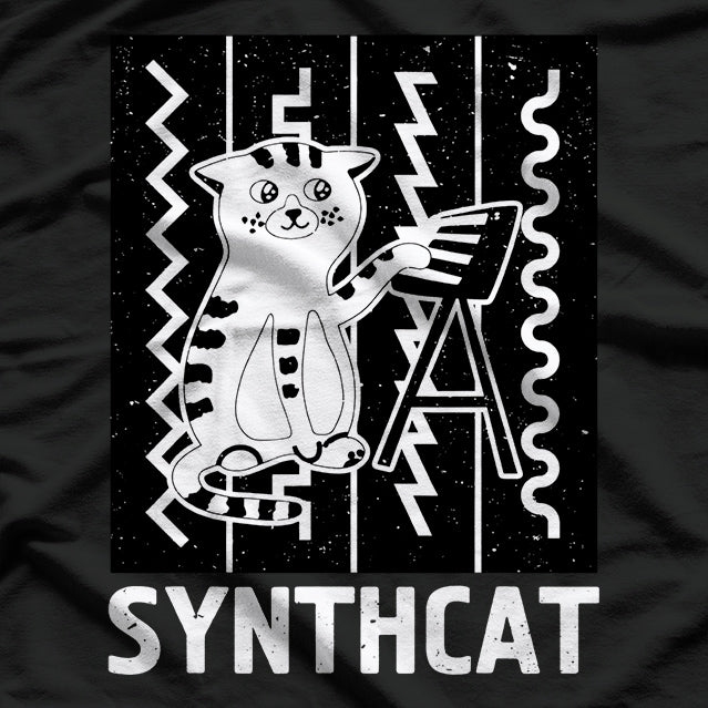 Synthcat – Techno Synthesizer Music Lover T-Shirt