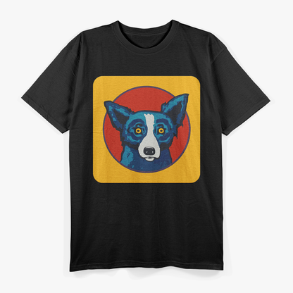 Blue Dog Art Inspired Premium Vintage Style Graphic T-Shirt