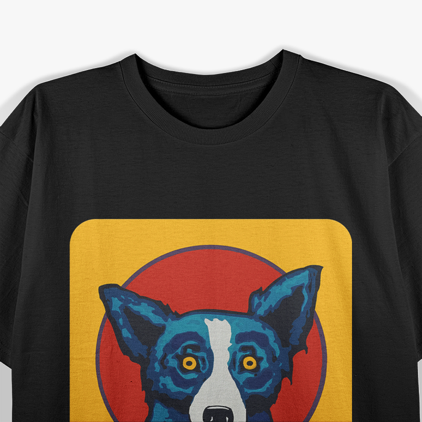 Blue Dog Art Inspired Premium Vintage Style Graphic T-Shirt
