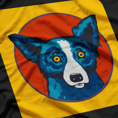Blue Dog Art Inspired Premium Vintage Style Graphic T-Shirt