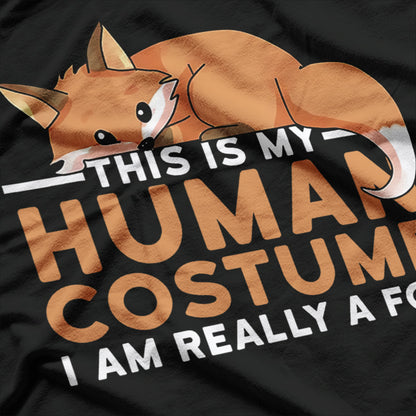 This Is My Human Costume I’m Really A Fox Funny T-Shirt