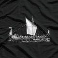 Viking Ship Warriors – Odin Calls, Valhalla Awaits T-Shirt