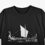 Viking Ship Warriors – Odin Calls, Valhalla Awaits T-Shirt