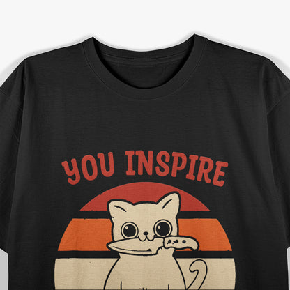 Cat Vintage You Inspire My Inner Artist T-Shirt