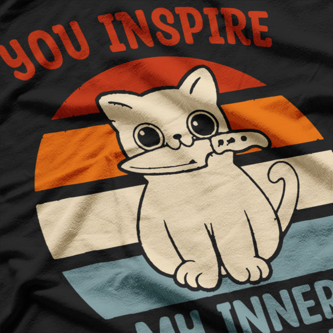 Cat Vintage You Inspire My Inner Artist T-Shirt