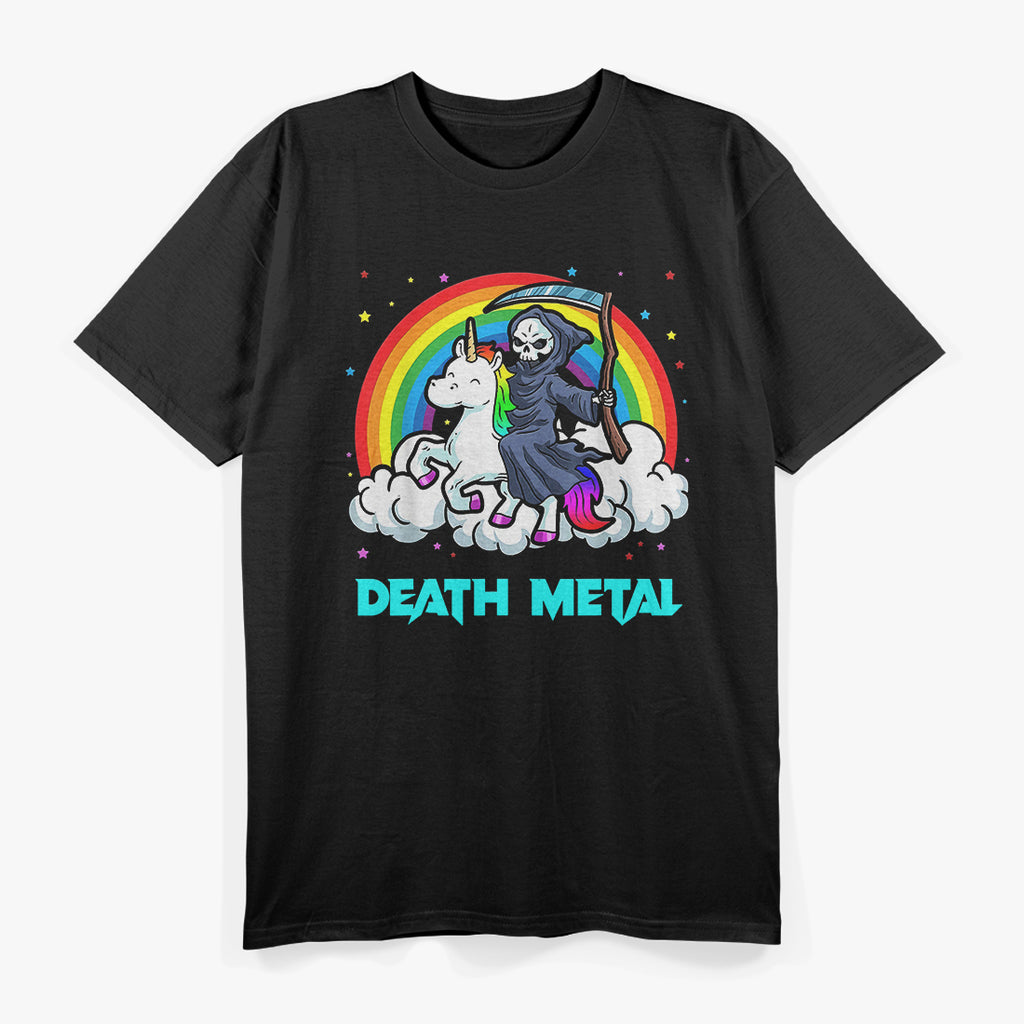 Death Metal Unicorn Rainbow: Brutal Yet Magical T-Shirt