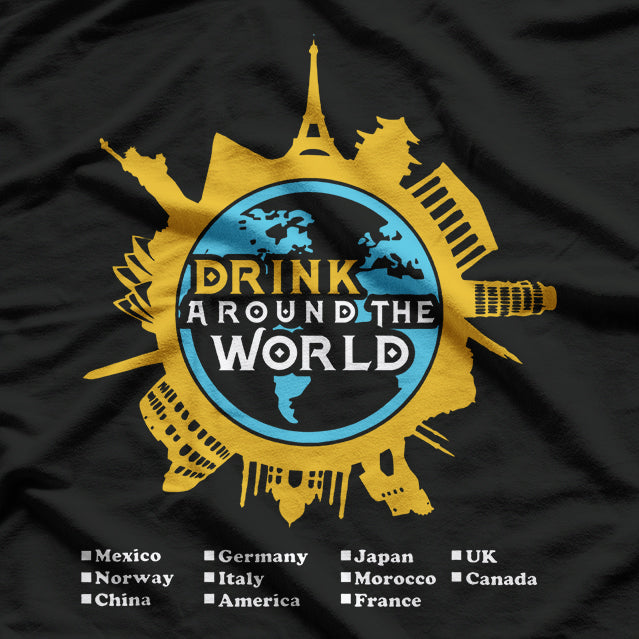 Drink Around the World: Global Beer & Spirits T-Shirt