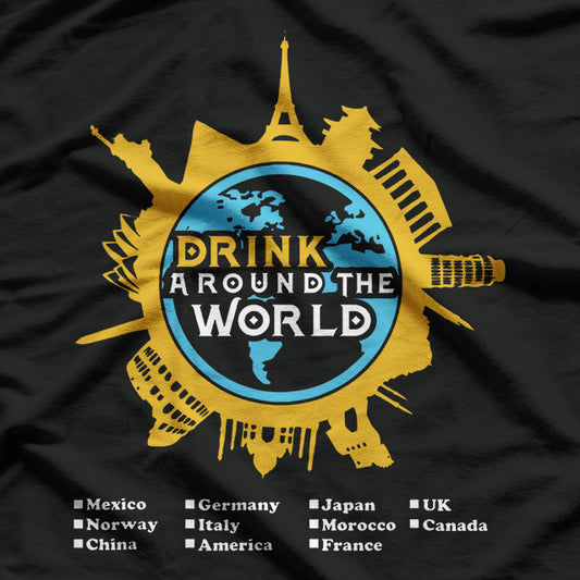 Drink Around the World: Global Beer & Spirits T-Shirt