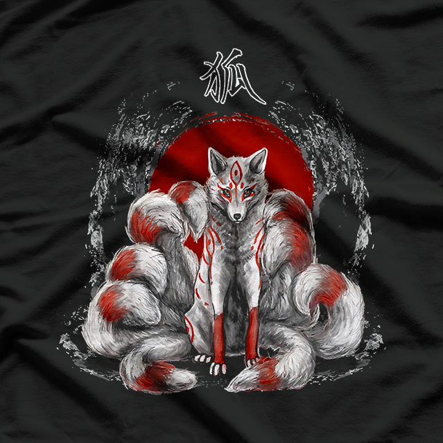 Japanese Nine-Tailed Fox - Mystical Legends T-Shirt