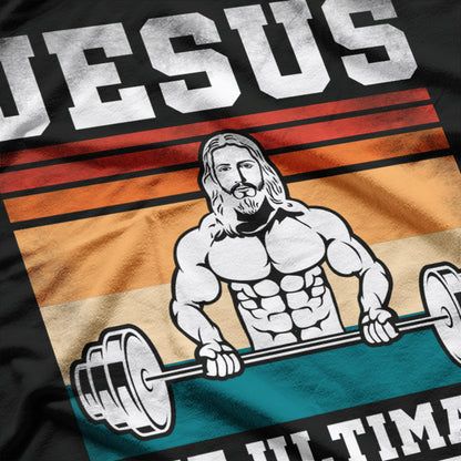 Jesus The Ultimate Deadlifter Funny Christian Gym, Workout Jesus T-Shirt