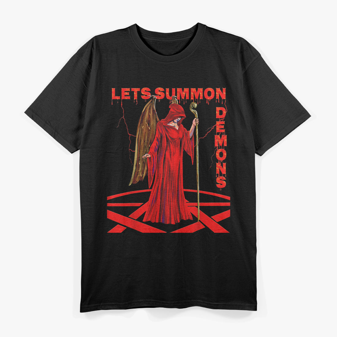 Let’s Summon Fun With A Pentagram Retro Occult Humor T-Shirt