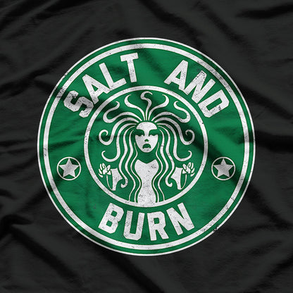 Salt and Burn, Ghost Hunter Supernatural Starbucks Parody T-Shirt