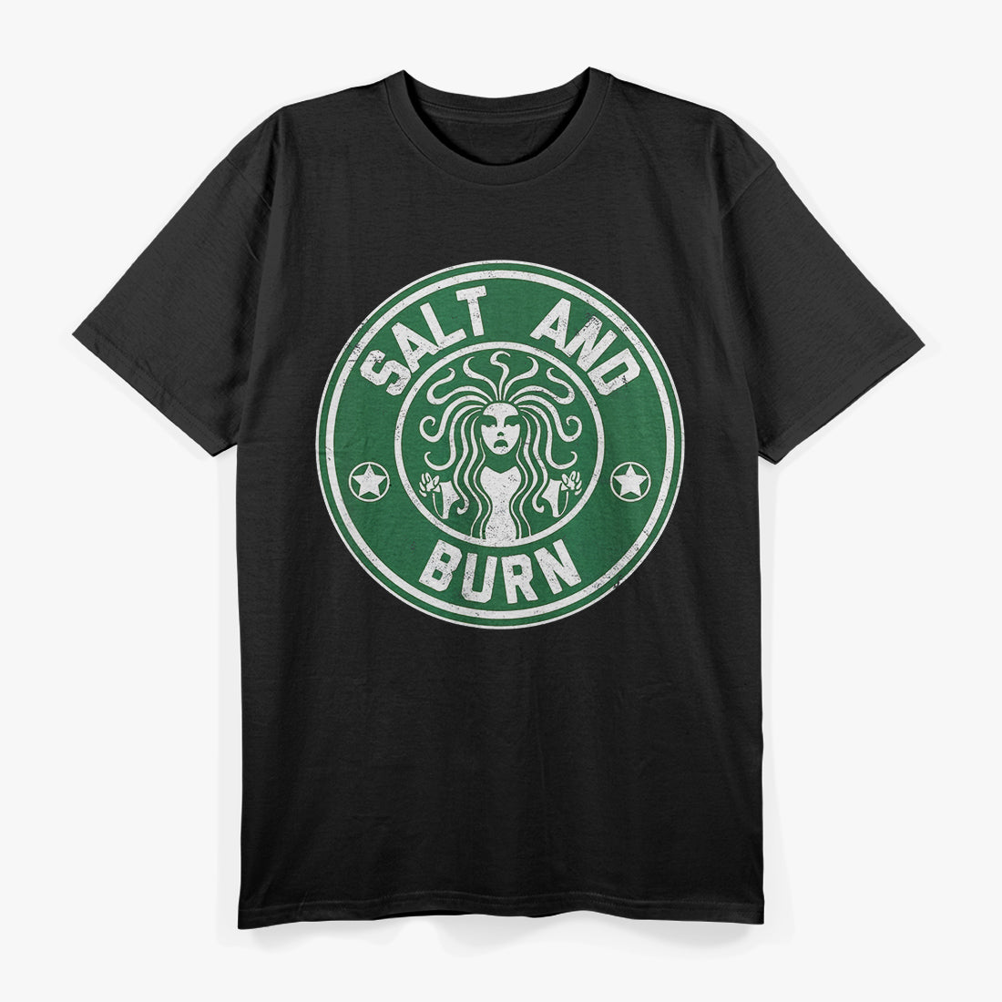 Salt and Burn, Ghost Hunter Supernatural Starbucks Parody T-Shirt