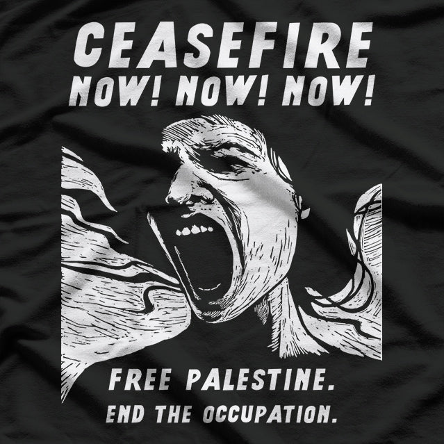 Ceasefire Now, Peaceful Protest Statement T-Shirt