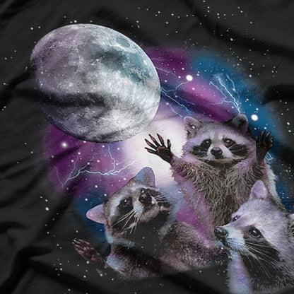 Raccoons Howling at the Moon Funny Raccoon Animal Lover T-Shirt