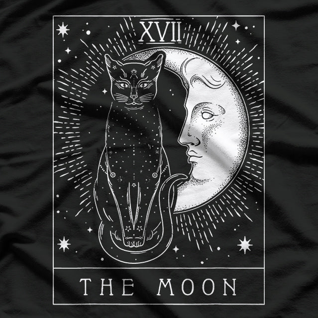 Tarot Card Black Cat Mystic Occult Witchy Spiritual Fortune T-Shirt