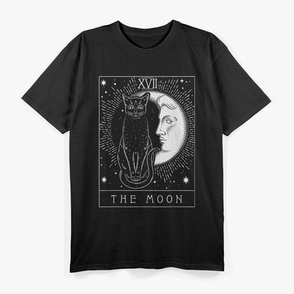 Tarot Card Black Cat Mystic Occult Witchy Spiritual Fortune T-Shirt