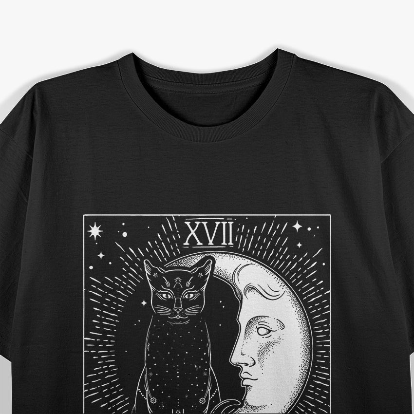 Tarot Card Black Cat Mystic Occult Witchy Spiritual Fortune T-Shirt