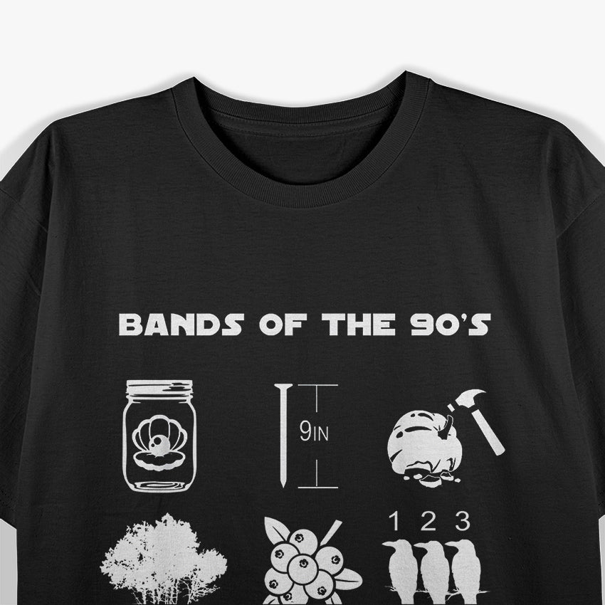 Funny Retro Popular Music Bands of the 90s Rock Pop Culture T-Shirt