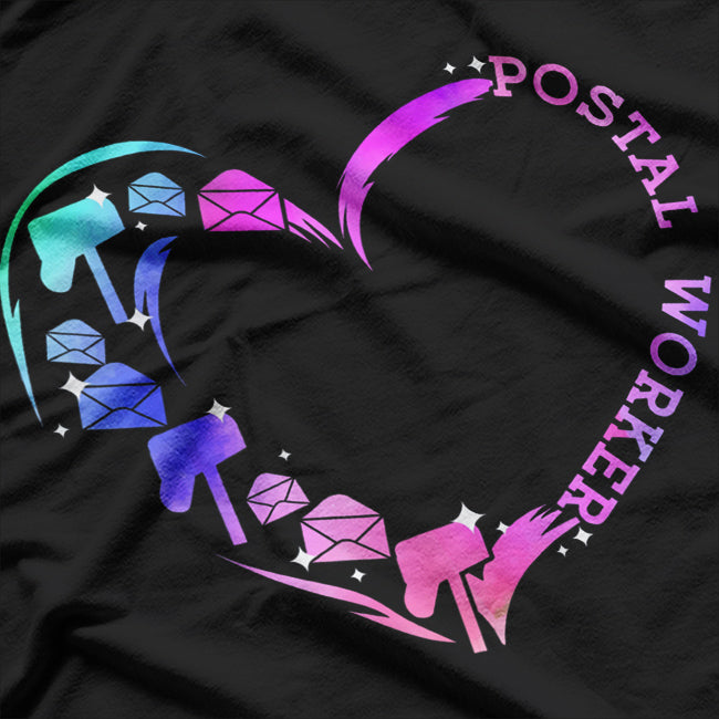 Postal Worker Heart - Delivering More Than Mail T-Shirt