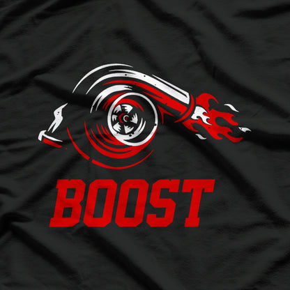 Turbo Boost Junkie – Speed & Mechanic Turbocharger T-Shirt