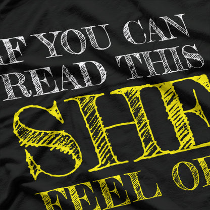 If You Can Read This She Fell Off Biker Motorcycle T-Shirt