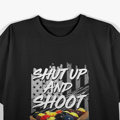 Shut Up and Shoot - Funny Billiard 8 Ball Pool Player T-Shirt